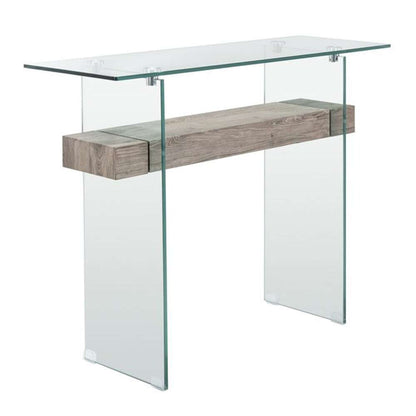 Safavieh - Kayley Console Table - Glass - Grey Oak - CNS7001C veiw 3