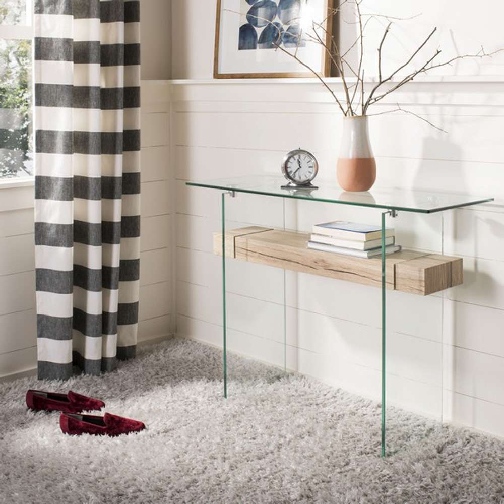 Safavieh - Kayley Console Table - Natural - Glass - CNS7001A veiw 2