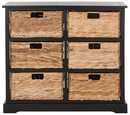 Safavieh - Keenan 6 Basket Storage Chest - Distressed Black  - AMH5740A veiw 1