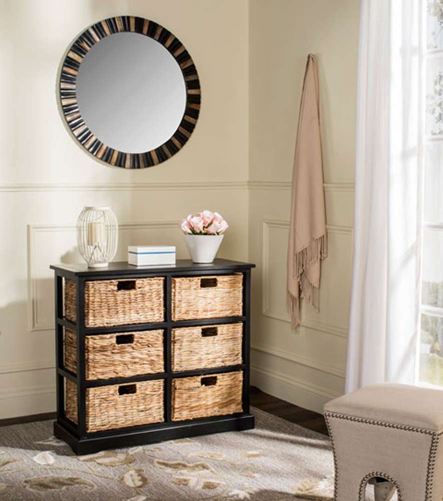 Safavieh - Keenan 6 Basket Storage Chest - Distressed Black  - AMH5740A veiw 2
