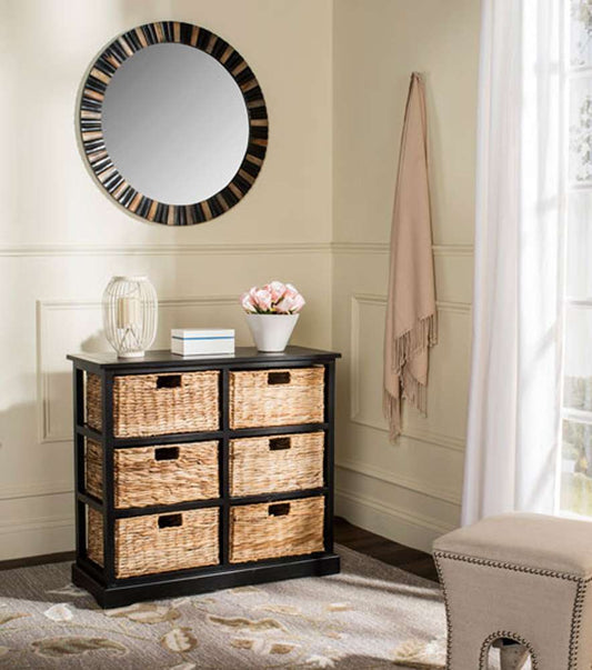 Safavieh - Keenan 6 Basket Storage Chest - Distressed Black  - AMH5740A veiw 2