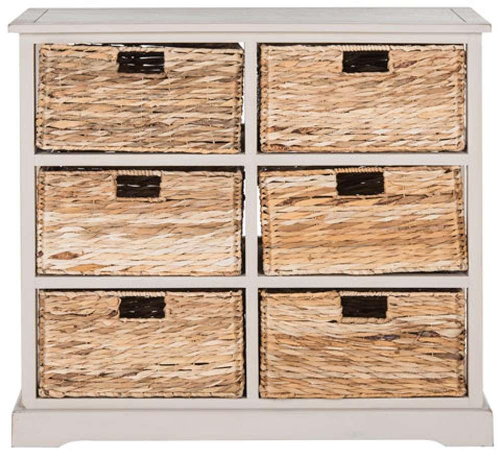 Safavieh - Keenan 6 Basket Storage Chest - Vintage Grey - AMH5740D veiw 1