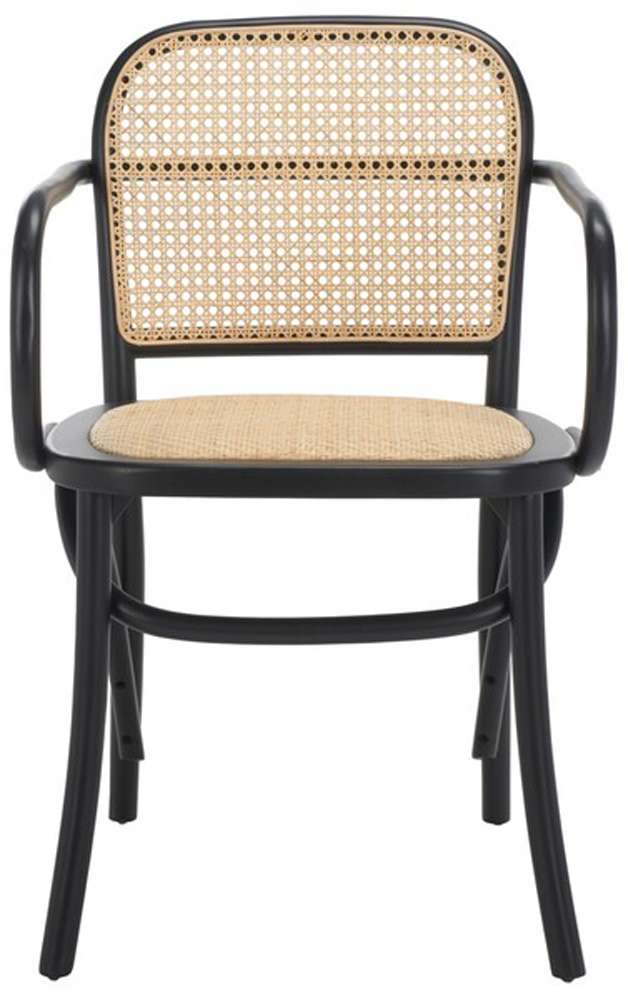 Safavieh - Keiko Cane Dining Chair - Black - Natural - DCH9503B veiw 1