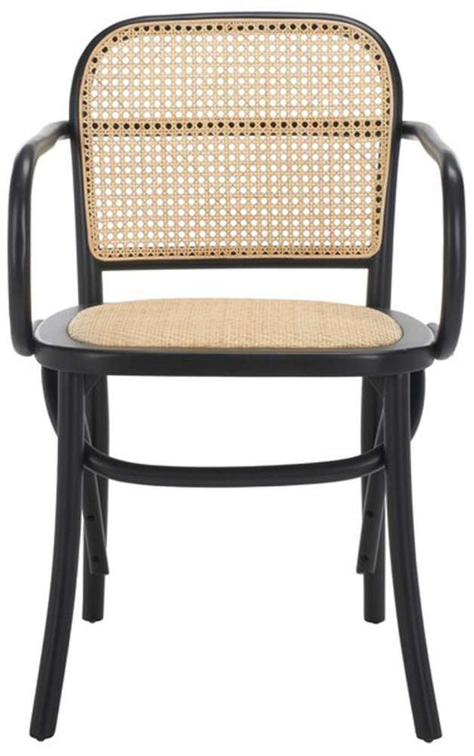 Safavieh - Keiko Cane Dining Chair - Black - Natural - DCH9503B veiw 1