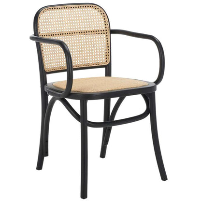 Safavieh - Keiko Cane Dining Chair - Black - Natural - DCH9503B veiw 2