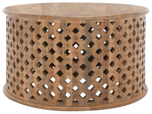 Safavieh - Kyrith Round Coffee Table - Burnt Natural  - COF5301C veiw 1