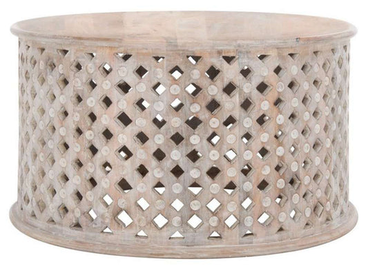 Safavieh - Kyrith Round Coffee Table - Burnt White  - COF5301A veiw 1