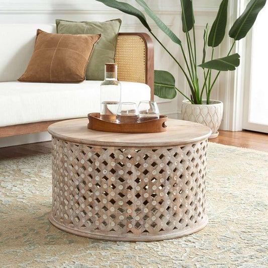 Safavieh - Kyrith Round Coffee Table - Burnt White  - COF5301A veiw 2