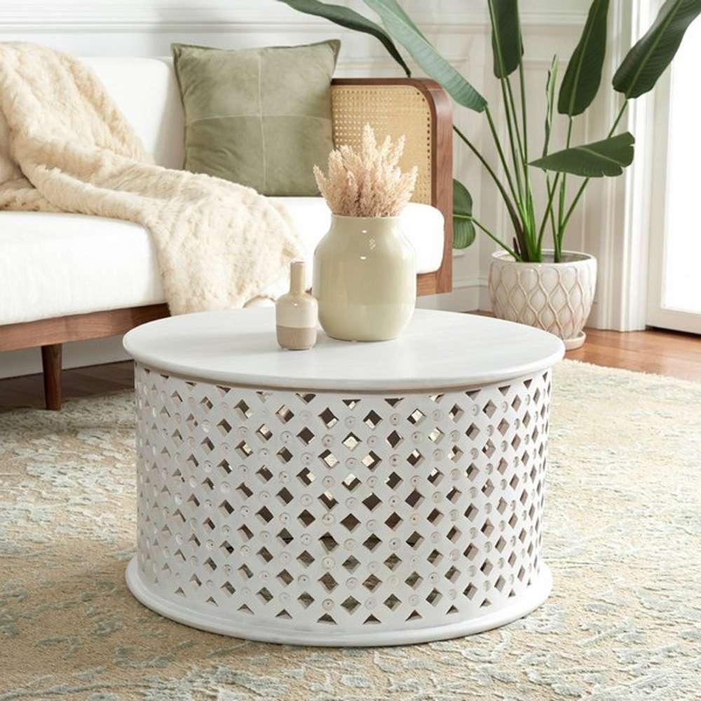 Safavieh - Kyrith Round Coffee Table - White Washed - COF5301B veiw 2