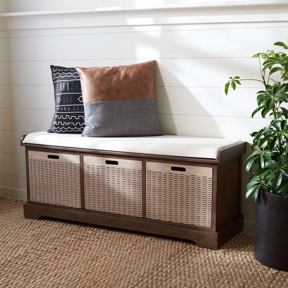 Safavieh - Landers 3Drw Cushion Bench - Brown - BCH5703C veiw 2