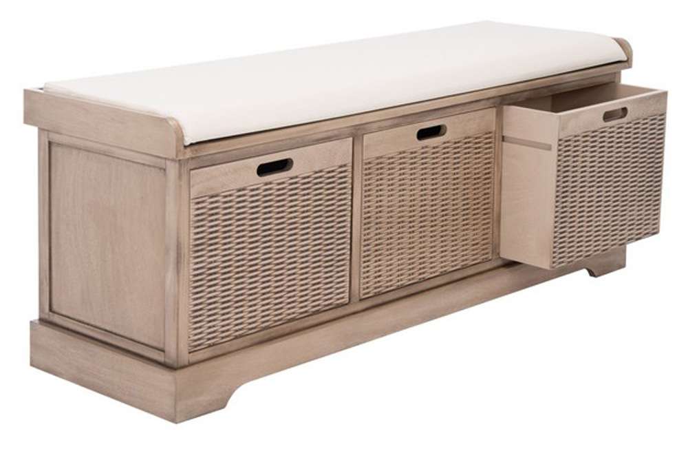 Safavieh - Landers 3Drw Cushion Bench - Sand - BCH5703D veiw 2