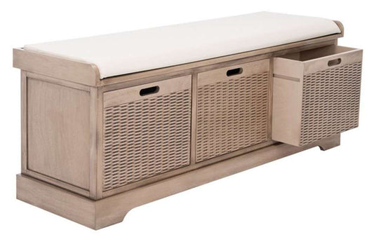 Safavieh - Landers 3Drw Cushion Bench - Sand - BCH5703D veiw 2