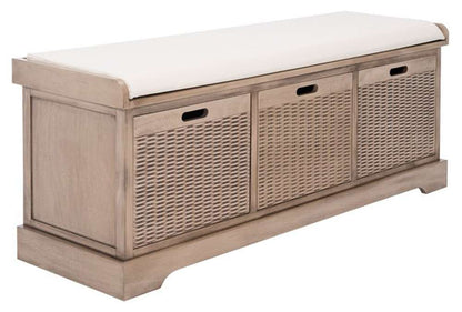 Safavieh - Landers 3Drw Cushion Bench - Sand - BCH5703D veiw 3