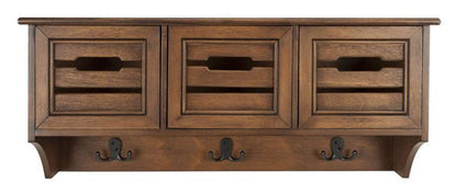 Safavieh - Leon Hanging 3 Drw Wall Rack - Honey - HAC5701B veiw 1