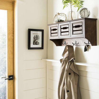 Safavieh - Leon Hanging 3 Drw Wall Rack - Honey - HAC5701B veiw 2