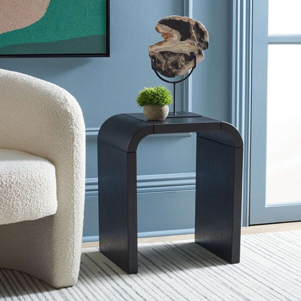 Safavieh - Liasonya Curved Accent Table - Black - ACC6608C veiw 2