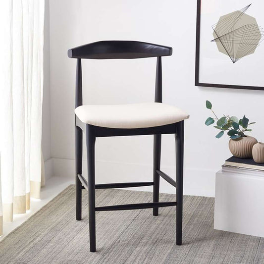 Safavieh - Lionel Retro Counter Stool - Black - Creme - BST1502A veiw 2