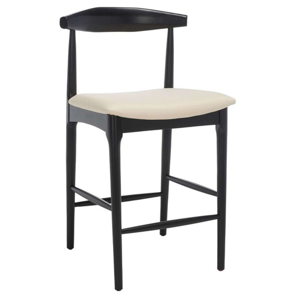 Safavieh - Lionel Retro Counter Stool - Black - Creme - BST1502A veiw 3
