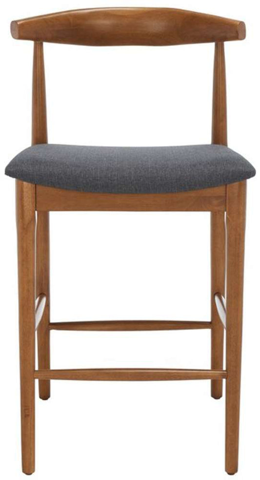 Safavieh - Lionel Retro Counter Stool - Walnut - Dark Grey - BST1502C veiw 1