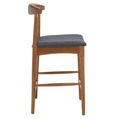 Safavieh - Lionel Retro Counter Stool - Walnut - Dark Grey - BST1502C veiw 4