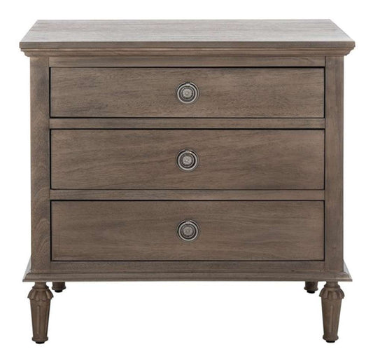 Safavieh - Lisabet 3 Drawer Wd Nightstand - Light Brown - SFV7705B veiw 1