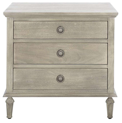 Safavieh - Lisabet 3 Drawer Wd Nightstand - Light Grey - SFV7705C veiw 1