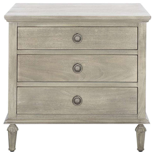Safavieh - Lisabet 3 Drawer Wd Nightstand - Light Grey - SFV7705C veiw 1