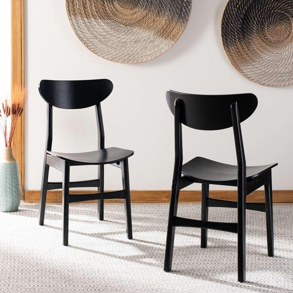 Safavieh - Lucca Retro Dining Chair - Black  (Set of 2) - DCH1001G-SET2 veiw 2