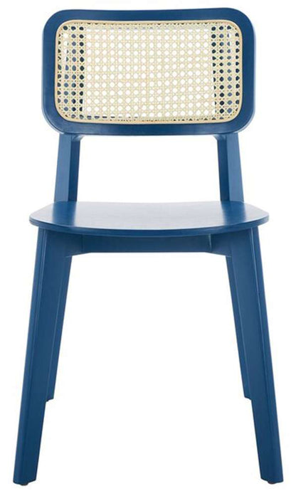 Safavieh - Luz Cane Dining Chair - Navy - Natural  (Set of 2) - DCH1006E-SET2 veiw 1