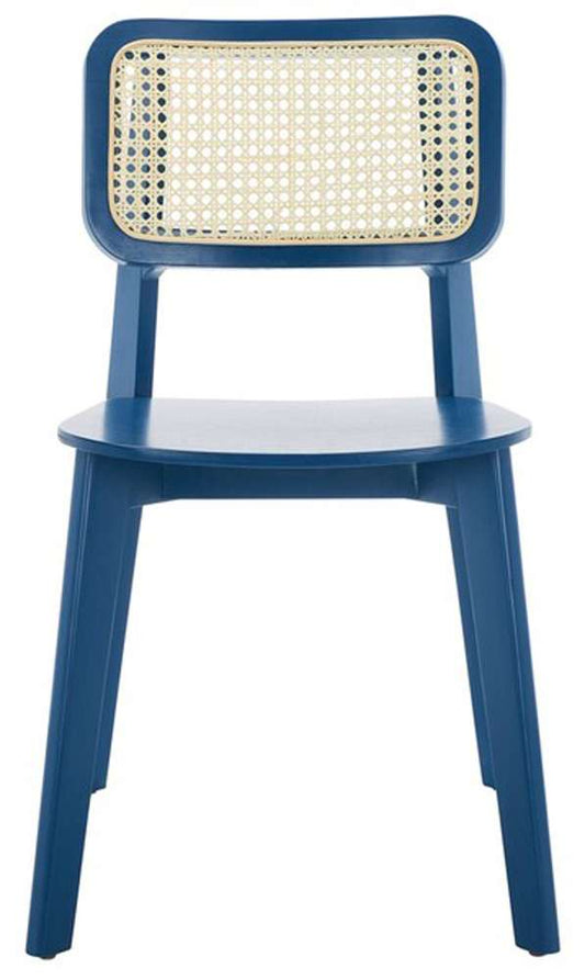 Safavieh - Luz Cane Dining Chair - Navy - Natural  (Set of 2) - DCH1006E-SET2 veiw 1