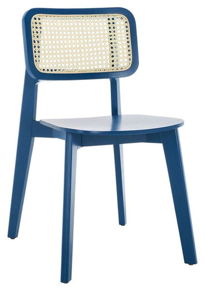 Safavieh - Luz Cane Dining Chair - Navy - Natural  (Set of 2) - DCH1006E-SET2 veiw 3