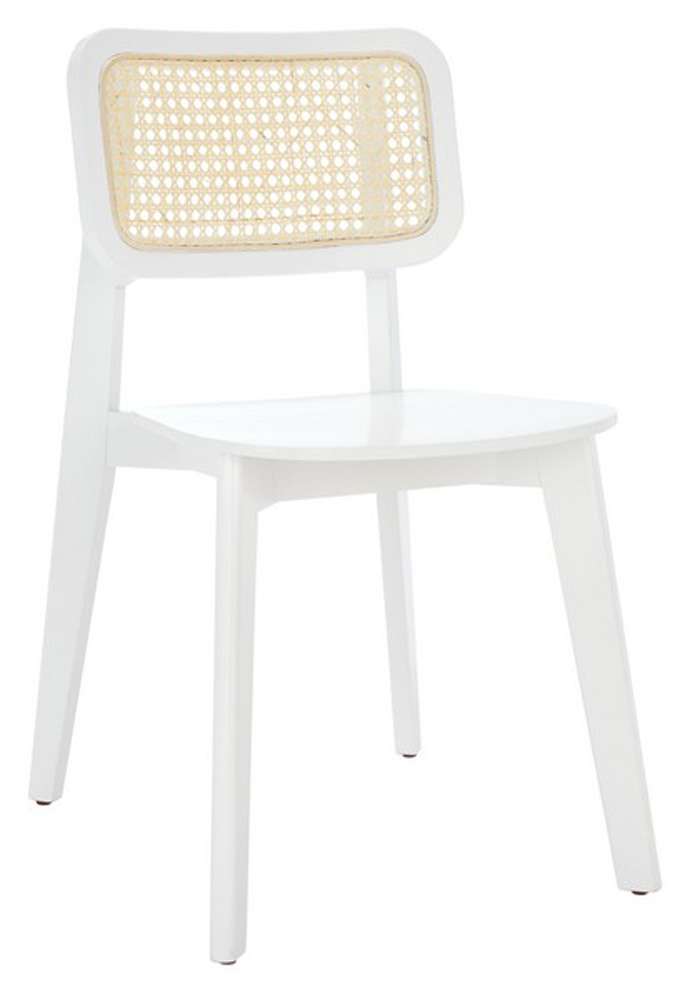 Safavieh - Luz Cane Dining Chair - White - Natural  (Set of 2) - DCH1006C-SET2 veiw 3