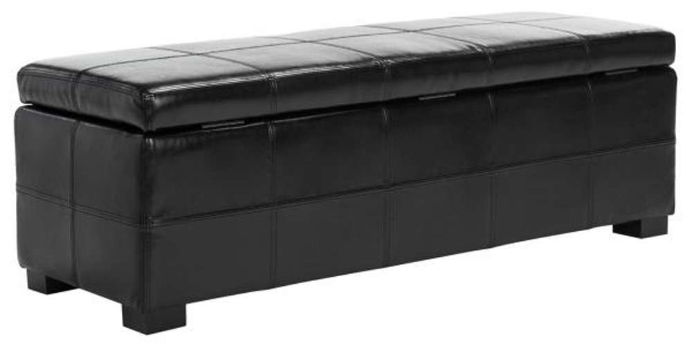 Safavieh - Madison Lg Storage Bench - Black - HUD8226B veiw 1