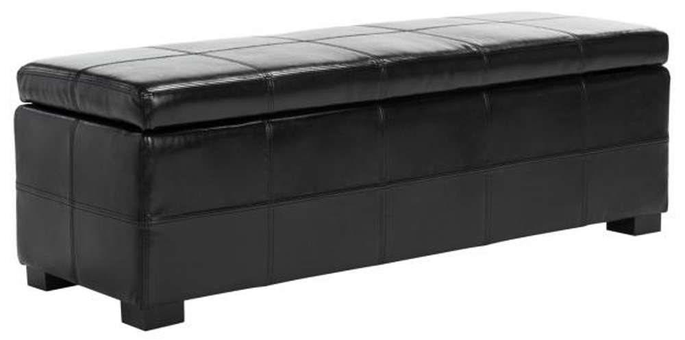 Safavieh - Madison Lg Storage Bench - Black - HUD8226B veiw 4