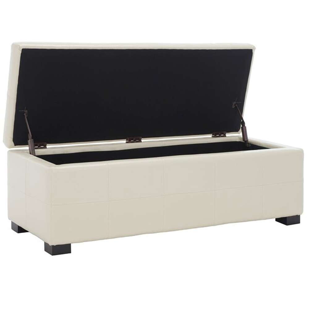 Safavieh - Madison Lg Storage Bench - Flat Cream - HUD8226K veiw 3