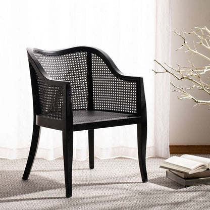 Safavieh - Maika Cane Dining Chair - Black - Black - DCH9500C veiw 2