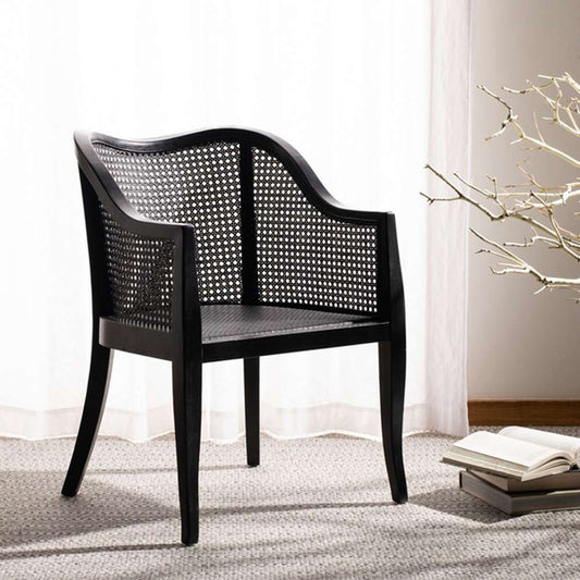 Safavieh - Maika Cane Dining Chair - Black - Black - DCH9500C veiw 2