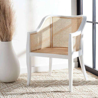 Safavieh - Maika Cane Dining Chair - White - Natural - DCH9500B veiw 2