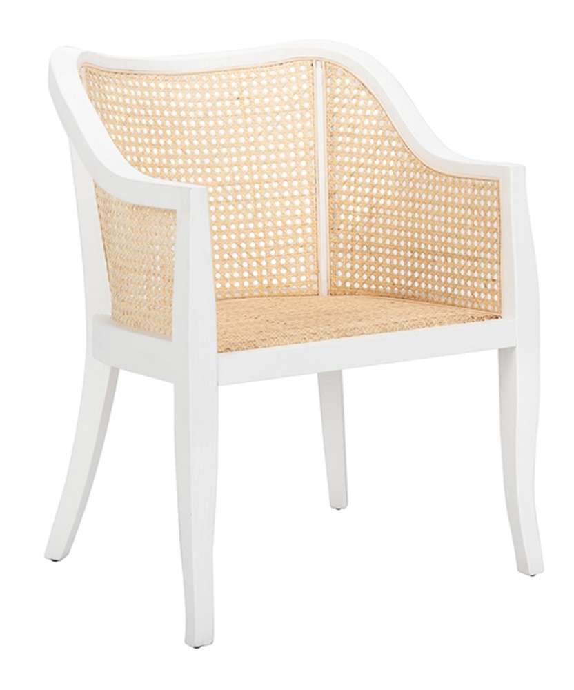 Safavieh - Maika Cane Dining Chair - White - Natural - DCH9500B veiw 3