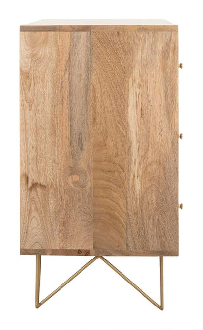 Safavieh - Marigold 3 Drawer Chest - Natural - Brass - CHS9001A veiw 3