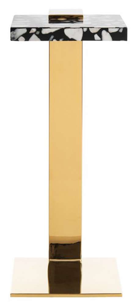 Safavieh - Mars Acryllic Drink Table - Brass - Black - SFV3563C veiw 1