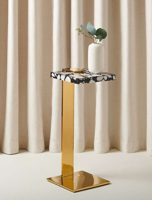 Safavieh - Mars Acryllic Drink Table - Brass - Black - SFV3563C veiw 2