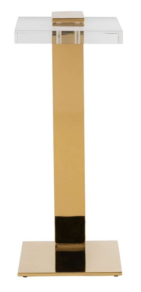 Safavieh - Mars Acryllic Drink Table - Clear - Gold - SFV3563A veiw 1