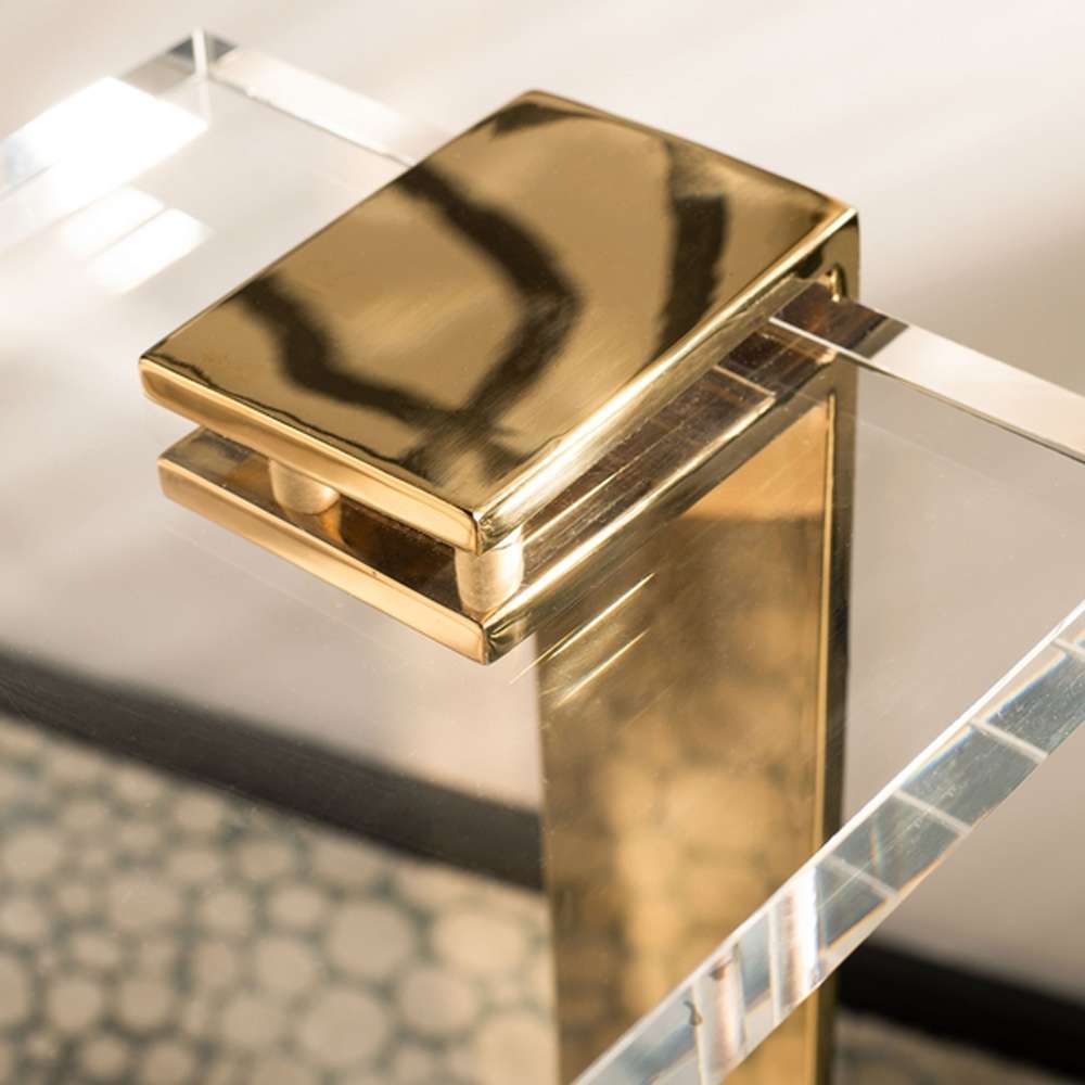 Safavieh - Mars Acryllic Drink Table - Clear - Gold - SFV3563A veiw 2