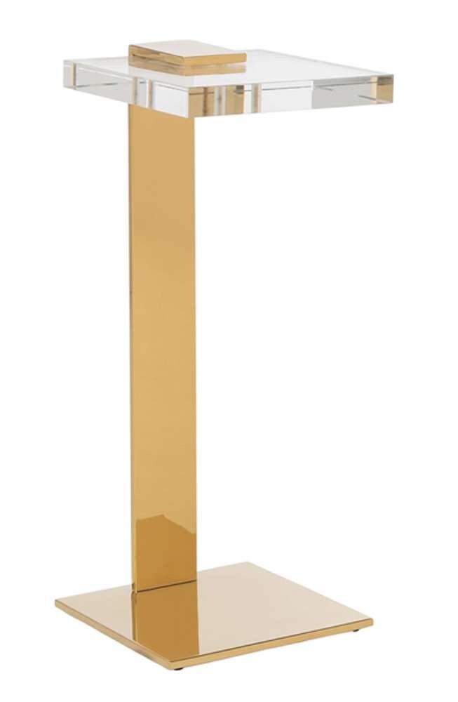 Safavieh - Mars Acryllic Drink Table - Clear - Gold - SFV3563A veiw 4