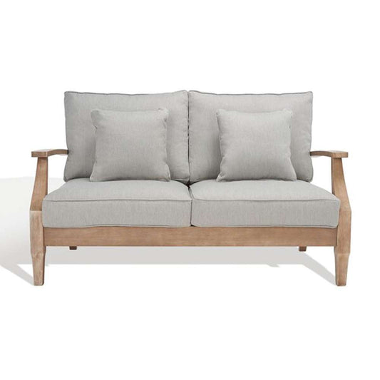 Safavieh - Martinique Wood Patio Loveseat - Natural - Grey - CPT1012B veiw 2