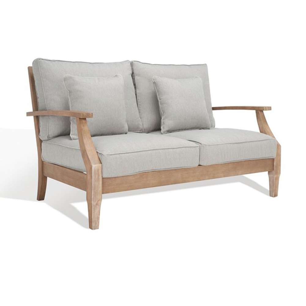 Safavieh - Martinique Wood Patio Loveseat - Natural - Grey - CPT1012B veiw 4
