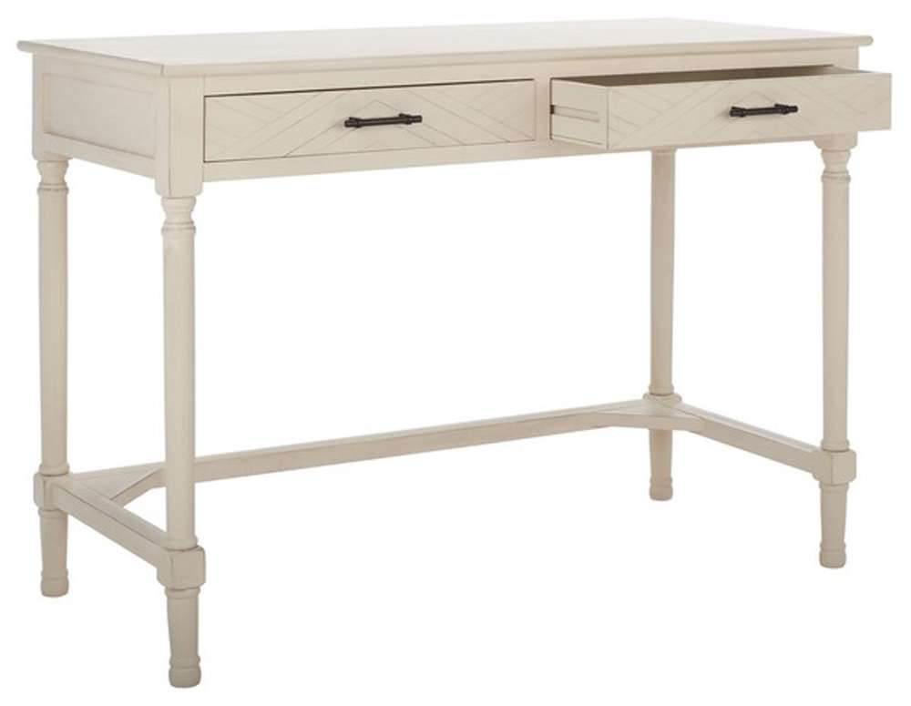Safavieh - Mckinlee 2 Drawer Desk - Distrssed White - DSK5705A veiw 4
