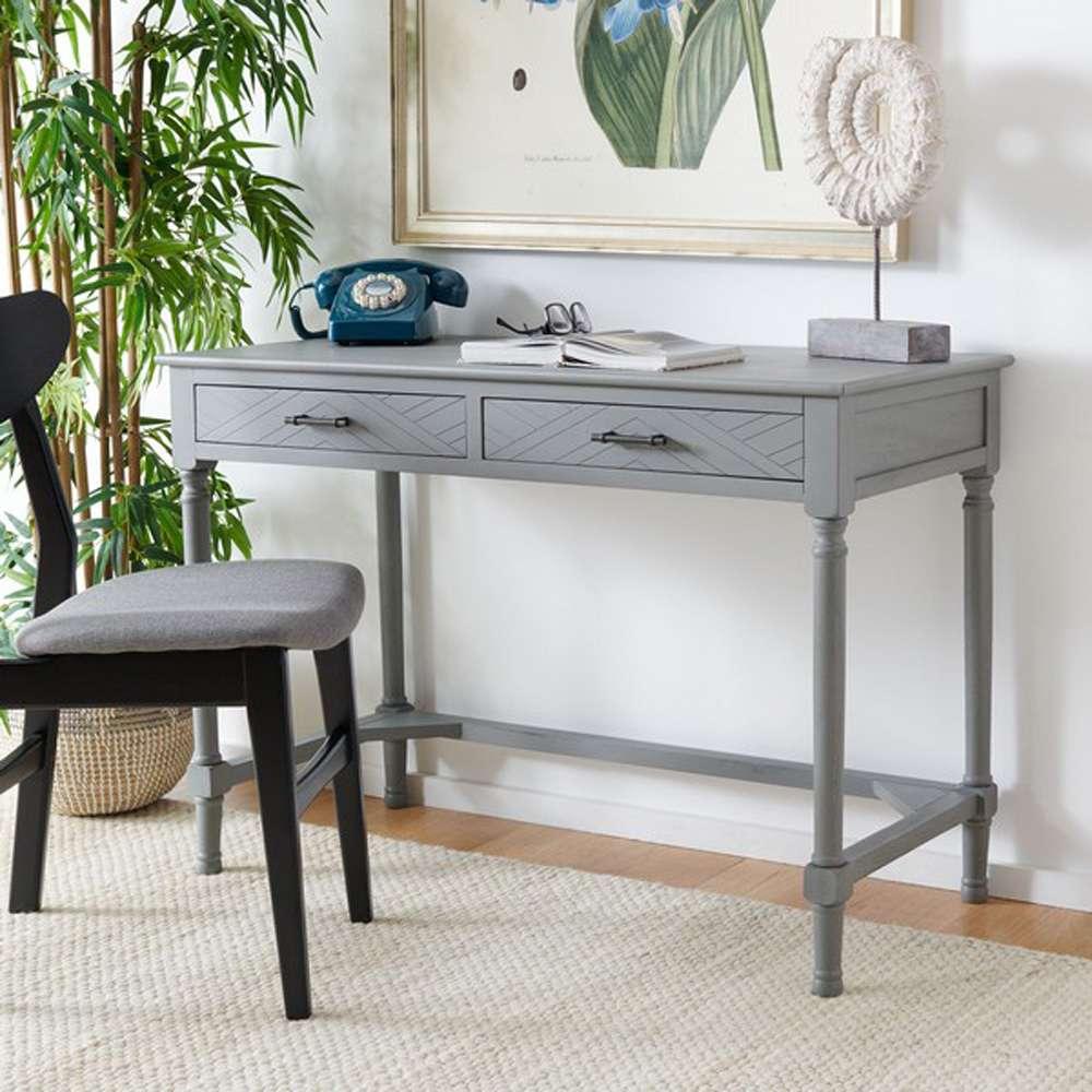 Safavieh - Mckinlee 2 Drawer Desk - Distressed Grey - DSK5705B veiw 3