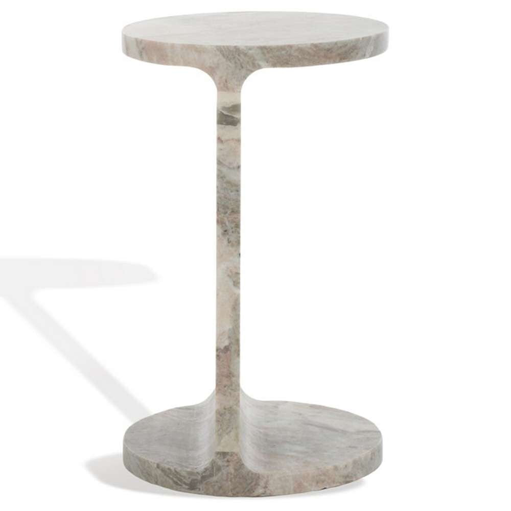 Safavieh - Melinda Marble inCin Accent Table - White - Brown - SFV9714B veiw 5